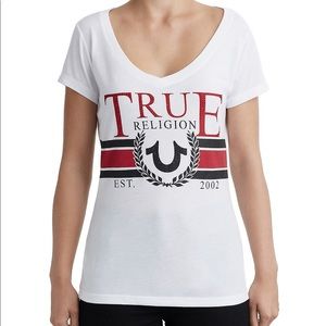 WOMENS CRYSTAL EMBELLISHED LOGO GRAPHIC TEE
